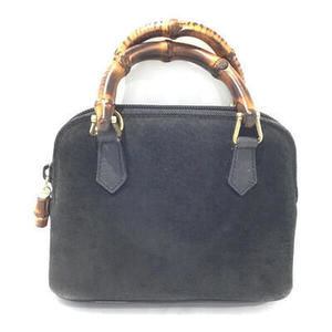 Gucci 2Way Suede Handbag Black